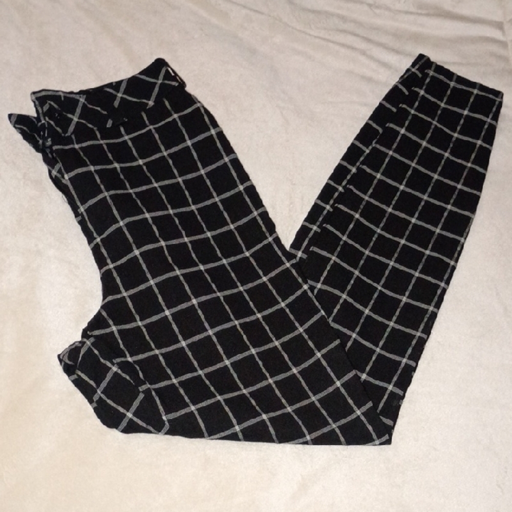 PS/LA Black and White Plaid Top